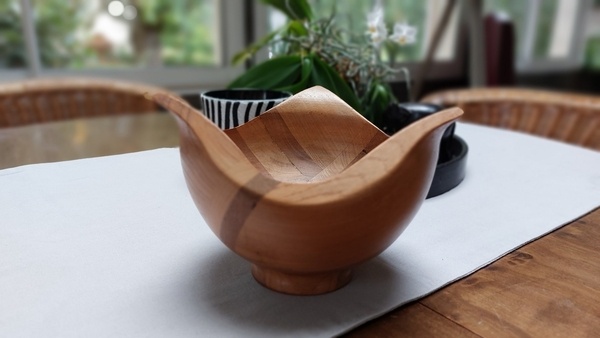 Un bol à trois oreilles à partir d'un cube