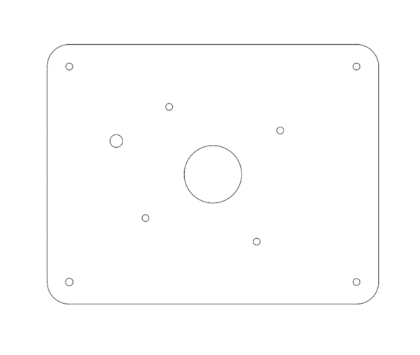 DXF Plaque défonceuse sous table TRA001