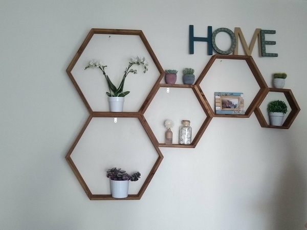 Étagères hexagonale design