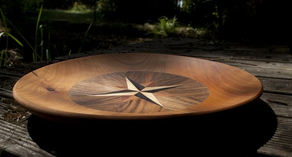 Assiette avec rosace