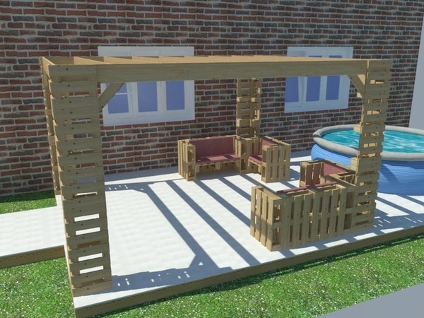 Pergola en palette (2017)