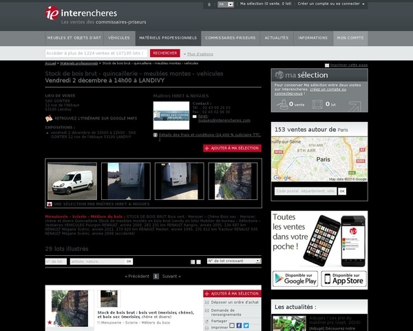 Bois sec aux enchères