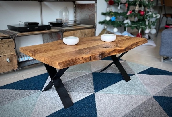 Table basse en chêne massif
