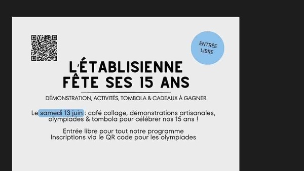 L'Établisienne fête ses 15 ans