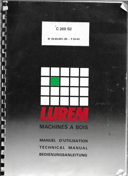 Manuel d'utilisation Lurem C 260 S2