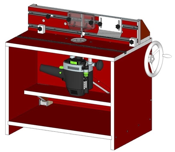 Table défonceuse système de levage amélioré complet