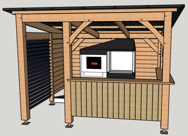 Abri four + barbecue