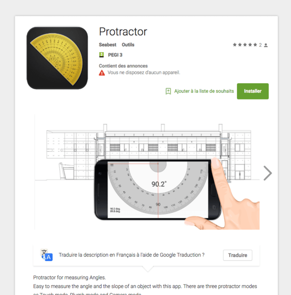 Bevel box de substitution ou angle gauge