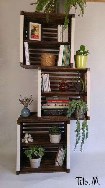 Grandes caisses pour bibliothèque