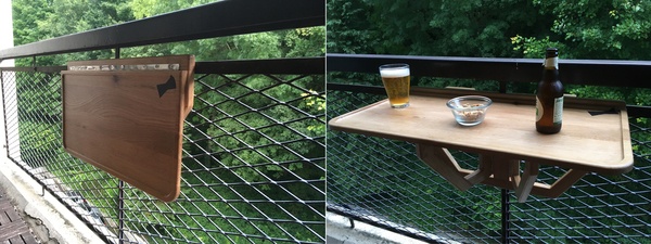 Tablette de balcon pliable