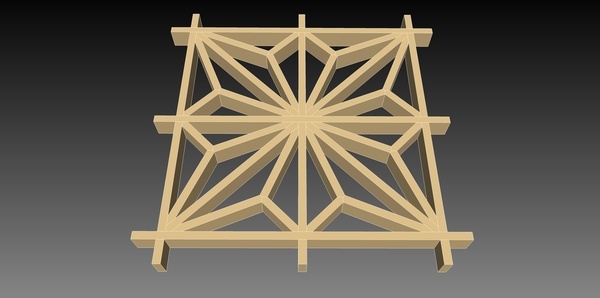 Kumiko modèle asa-no-ha