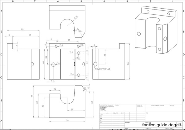 Support guide fonction dégauchisseuse Lurem C210B