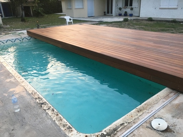 Terrasse coulissante en ipé sans vis apparente