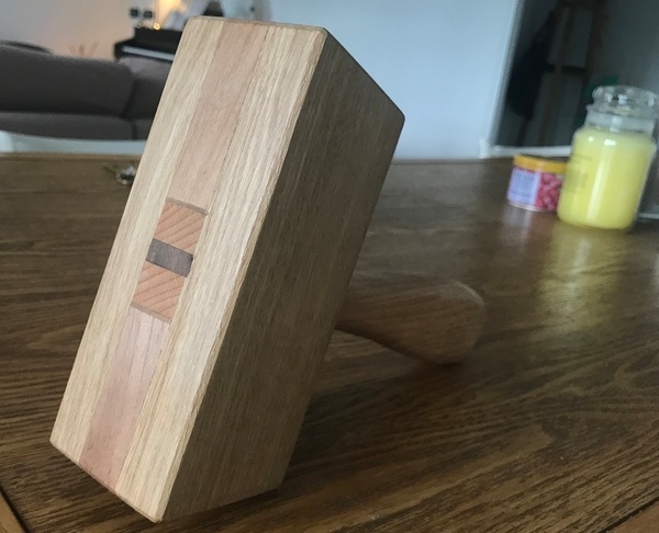 Maillet en noyer et chêne