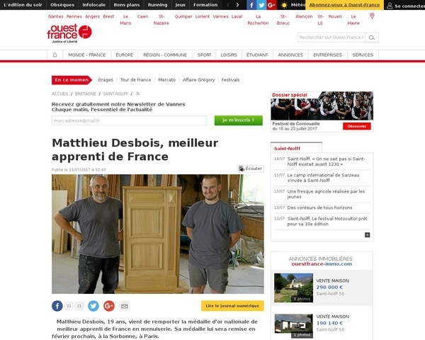 Article meilleur apprenti de France