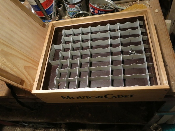 Boite à cases pour vis et autre petits objets à ranger