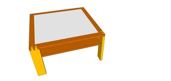 Table basse plateau en verre