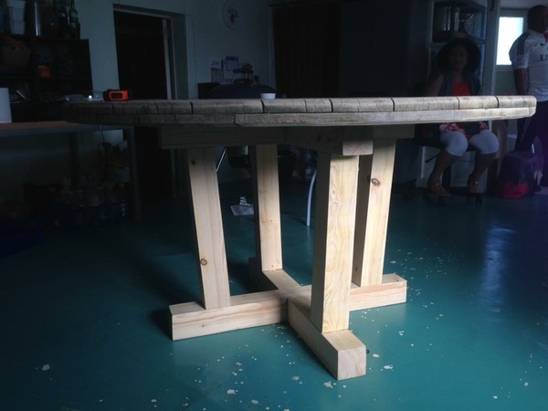 Table de travail à partir d'un côté de Touret électrique