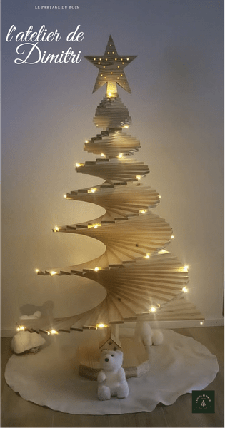 Sapin de Noël en spirale