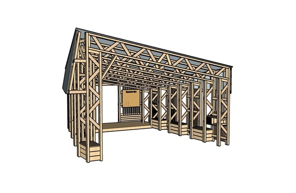 Pavillon du projet de co-construction de mobilier urbain