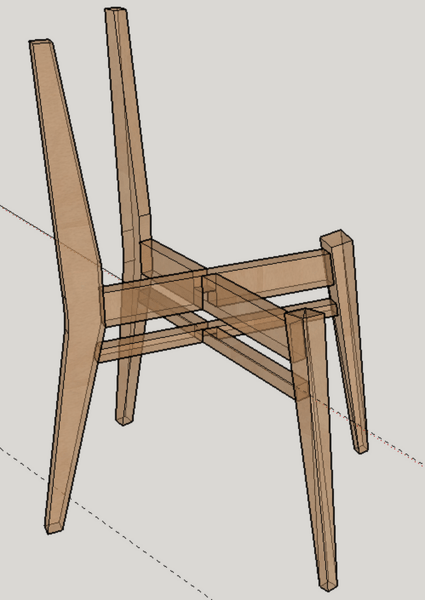 Chaise mi-main mi-shaper