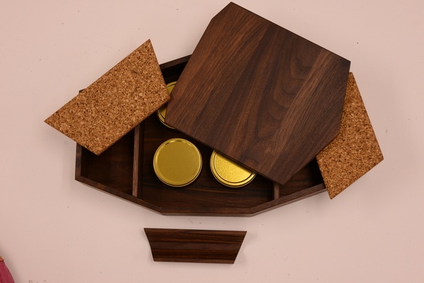 Coffret noyer noir & liège - TABOU