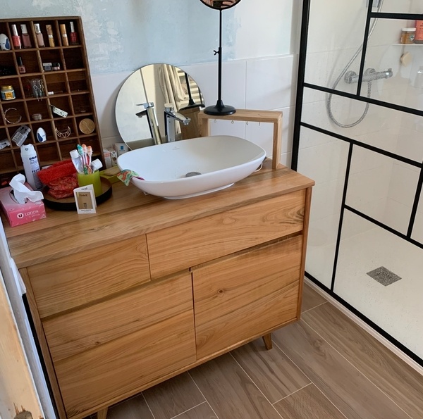 Meuble Salle de Bain - Merisier