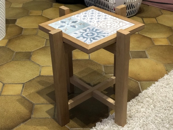 Porte-plante - bois et céramique