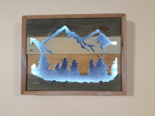 Cadre montagne chantournage