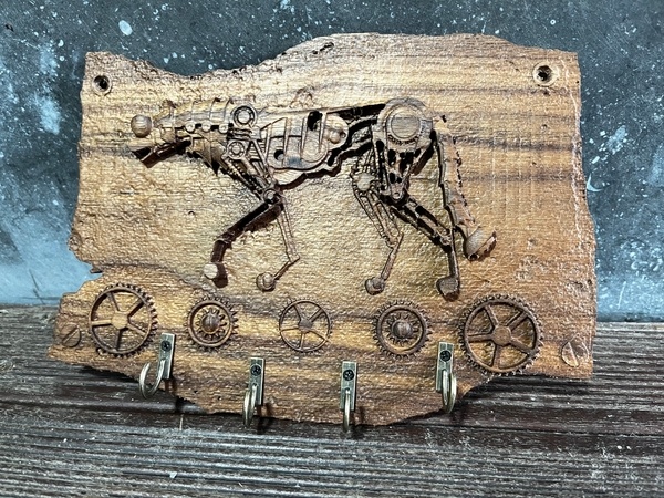 Porte clefs "Chien Steampunk"