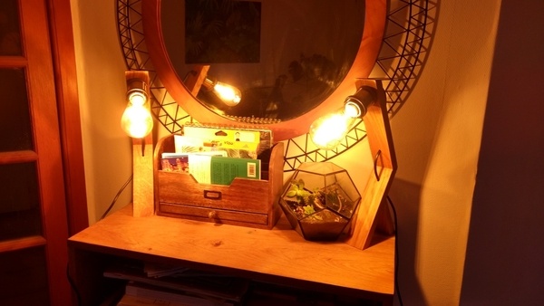 Lampes en chêne "vintage"