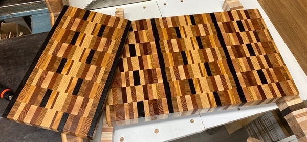 Planches à découper en bois de bout