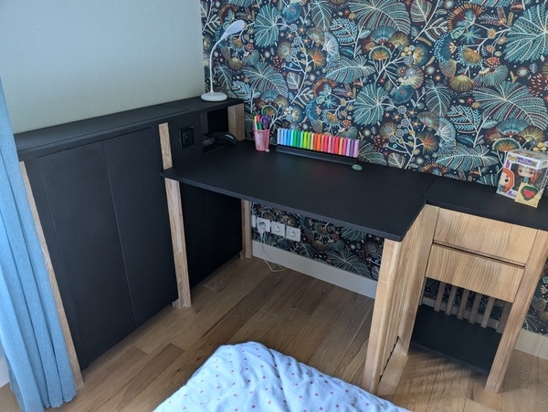 Un bureau avec surprise pour l'anniversaire de ma fille