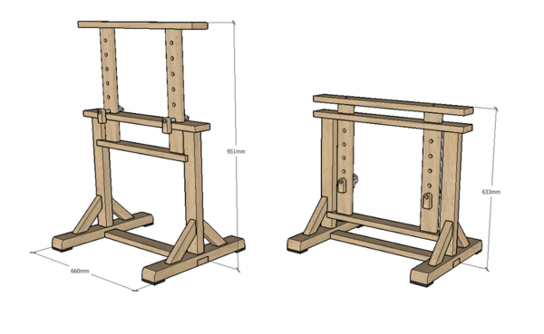 Tréteaux réglables en hauteur