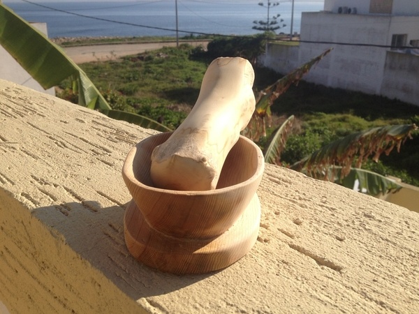 Pilon-mortier cèdre et  buis