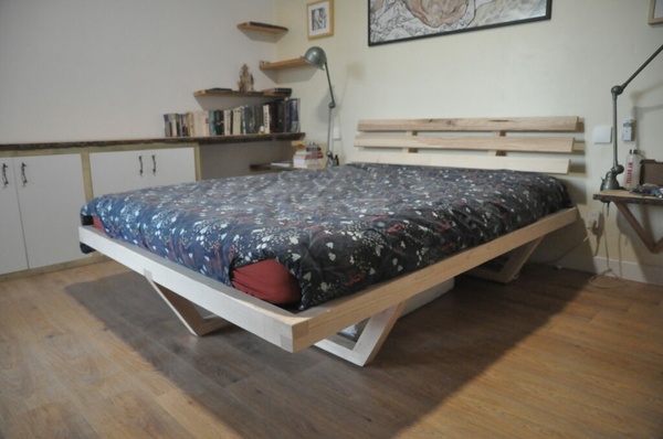 Lit en frêne, 160x200