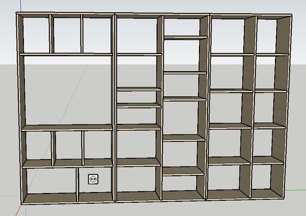 Bibliothèque en Trois parties
