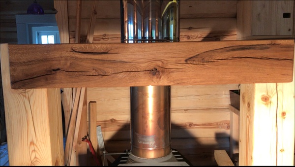 Habillage bois de poêle à bois