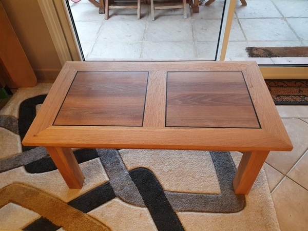 Table basse chêne noyer