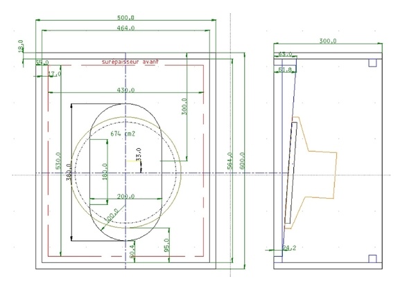 Cab 1x12 OS vertical (corriger profondeur à 350)