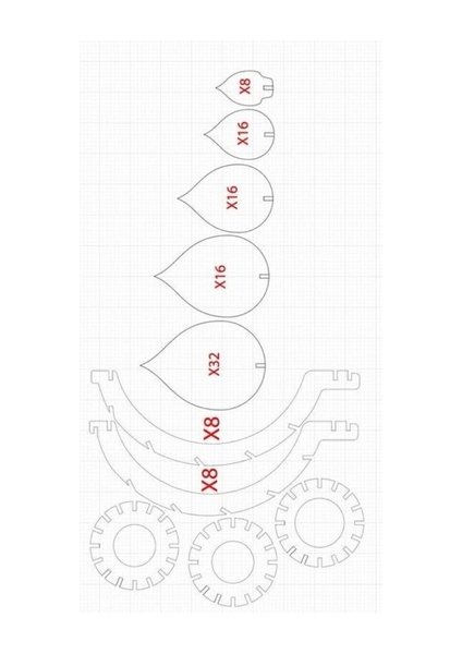 Plan abat jour lampe fleur