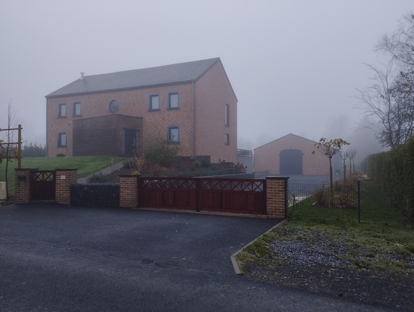 Portail et portillon en padouk