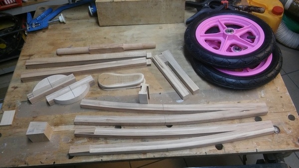 Draisienne lamellé collé hêtre