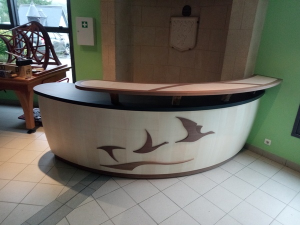 Comptoir cintré conique bombé