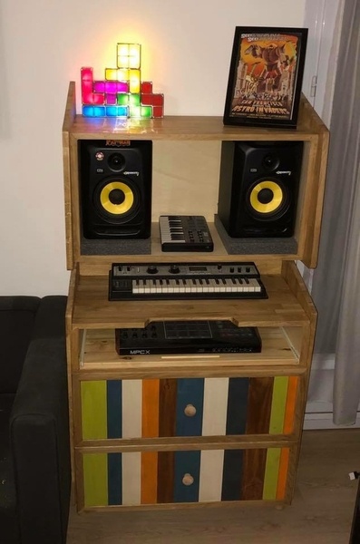 Meuble pour mini studio d'enregistrement