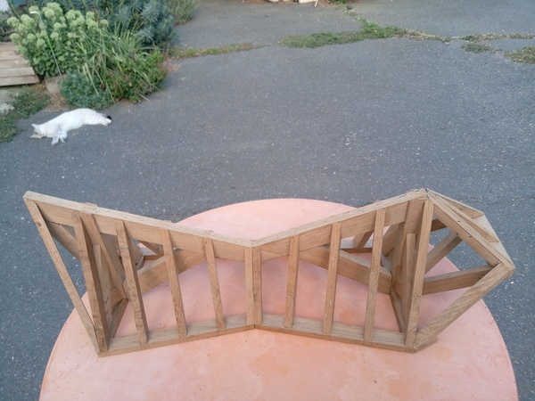 Maquette de charpente avec Faitage de pente
