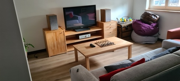 Meuble télé avec table de salon