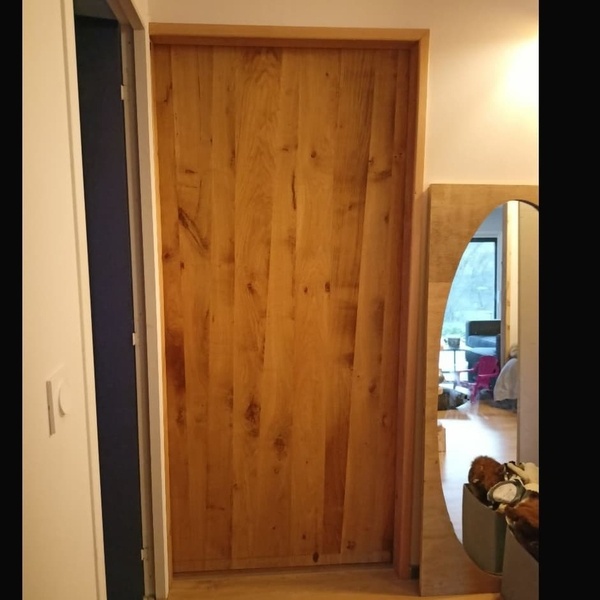 Porte coulissante avec roue de roller