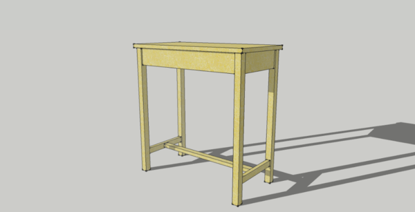 Plan console à tiroir