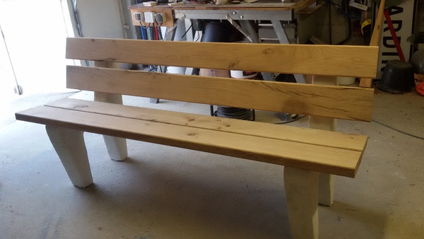 Banc chene exterieur